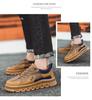 Men's Waterproof Leather Slip-on Casual Sneakers, Autumn Fashion, Versatile Thick-soled Sport Shoes