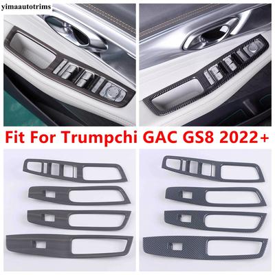 Car Inner Armrest Door Window Glass Lift Switch Button Panel Cover Trim For Trumpchi GAC GS8 ABS Accessories Interior