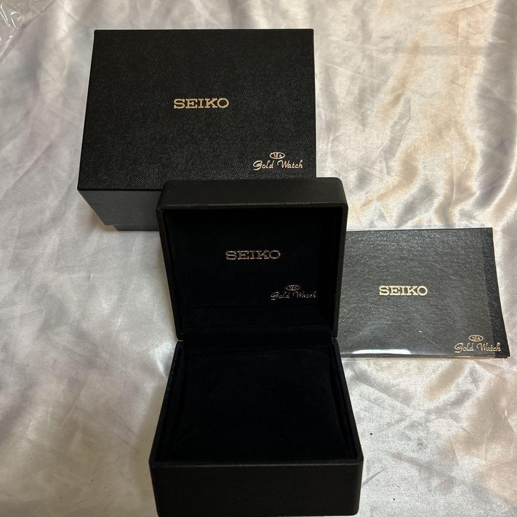 [USED] Seiko Gold Watch Wristwatch Empty Box