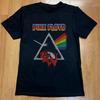 Pink Floyd Dark Side of the Moon Prisma & Schwein Unisex Schwarzes T-Shirt, Größe S-5XL Unisex T-Shirt