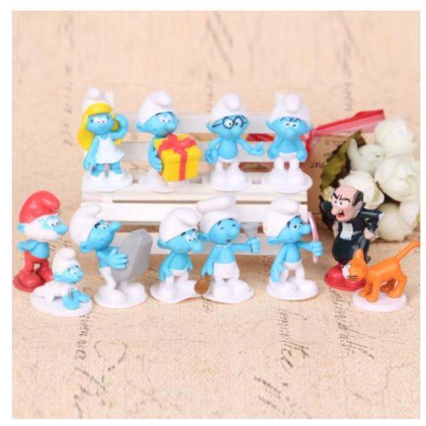 Set of 12 Smurfs Figurines - Gift for Kids, Multicolor Character Collection, Toy Dolls Decorations