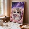 DIY Cute Little Cat Pearl Art Painting for Adults/Beginners Gift Home Decor Pearl Gem Paintings Picture Arts Craft 30x40cm Without Frame