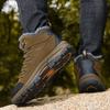2418 Men's Mountaineering Shoes Boots High Top Anti Velvet Leather Face With Warm Cotton Outdoor Off Road Sports
