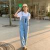 Women’s Denim Overalls, Loose Fit Wide-Leg Casual Style with Adjustable Straps and Large Pockets