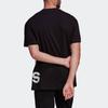 Adidas Contrast Letter Big Logo Casual Crew Neck T-Shirt Men Tops Black HE1830