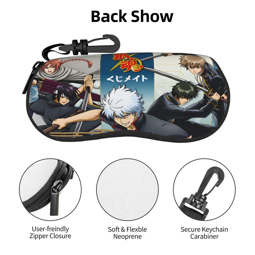 Hijikata Toshiro Gintama Sakata Gintoki Shell Eyeglasses Protector Cases Cute Sunglass Case Katsura Kotaro Glasses Bag