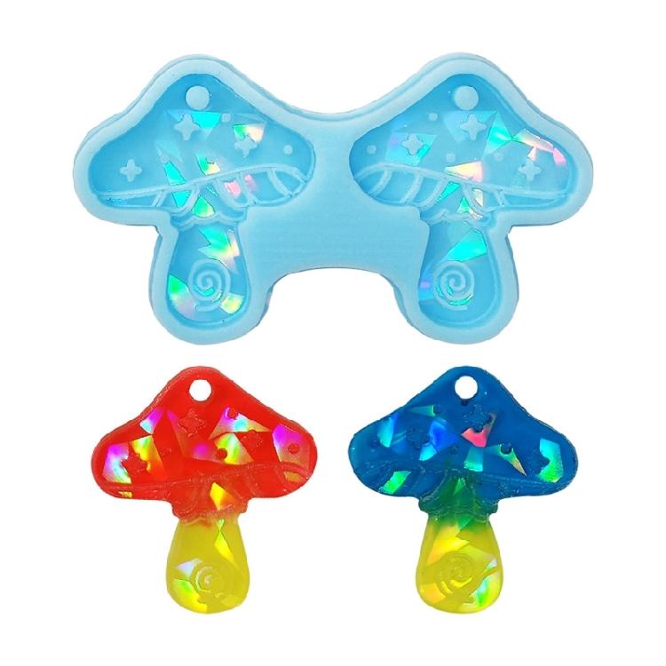 Earring Resin Mold Holographic Pendant Casting Epoxy Mold for Keychain Jewelry