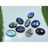 20X29-26X34MM Natural Blue Labradorite Oval Cabochon Loose Gemstone 9Pcs Lot LL-986