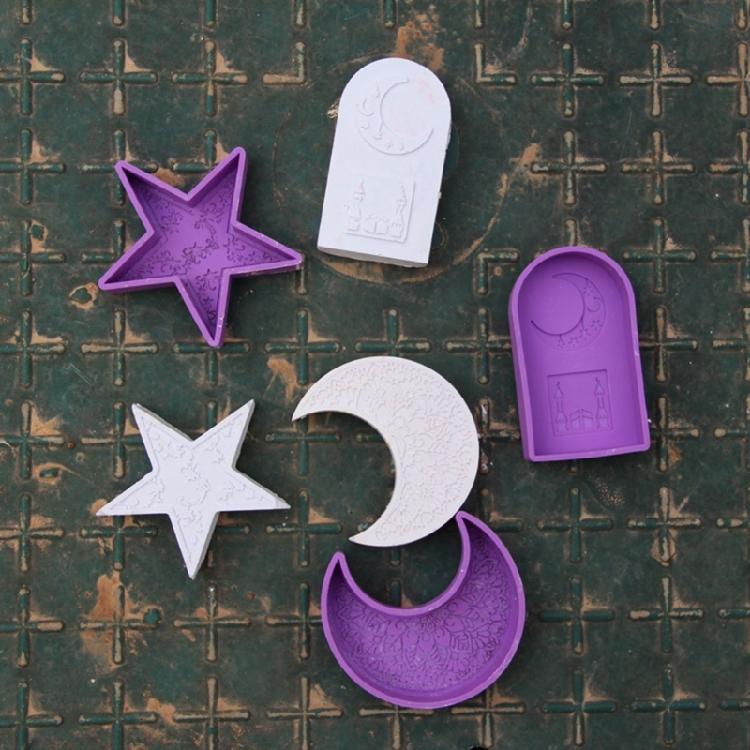 Star Moon Silicone Candle Molds Soap Silicone Molds for Making Candle Soap Home Decorations Epoxy Resin Silicone Molds