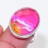 Natural Bi-Color Tourmaline 925 Sterling Silver Jewelry Ring Size Adj. AR-18547