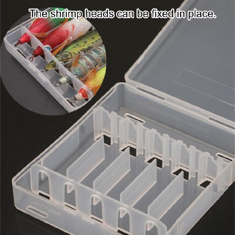 2pcs Fishing Accessory Lure Box Container Squid Baits Separator Shrimp Lure Storage Case Multiple Compartment Baits Box