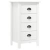 Day and Night - Day and Night Hill Nightstand Solid White Pine Wood 46x35x49.5 Cm