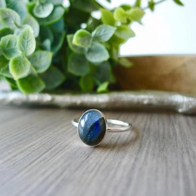 Anillo de labradorita hecho a mano joyería declaración anillo mujeres anillo aniversario joyería regalo para ella, anillo de plata 925