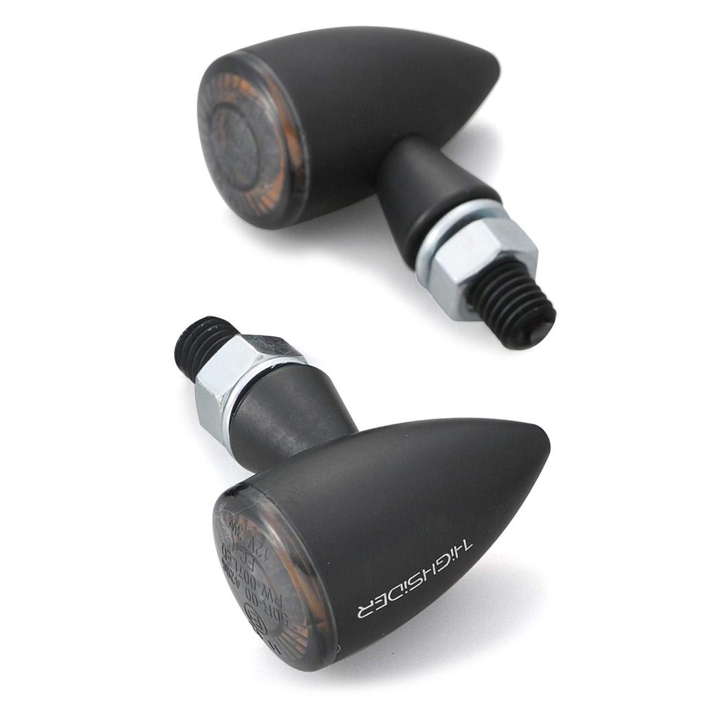 Daytona 15287 HIGHSIDER Motorcycle LED Turn Signal Matte Black Apollo Bullet