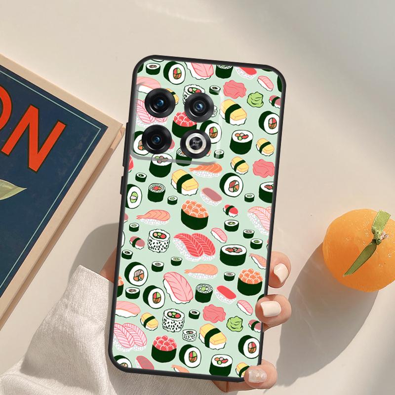 Kawaii Sushi Pattern Case For OnePlus Nord 5 CE 2 3 4 Lite N20 N30 OnePlus 15 13 12 11 13T 10T 10R 12R 13R Cover