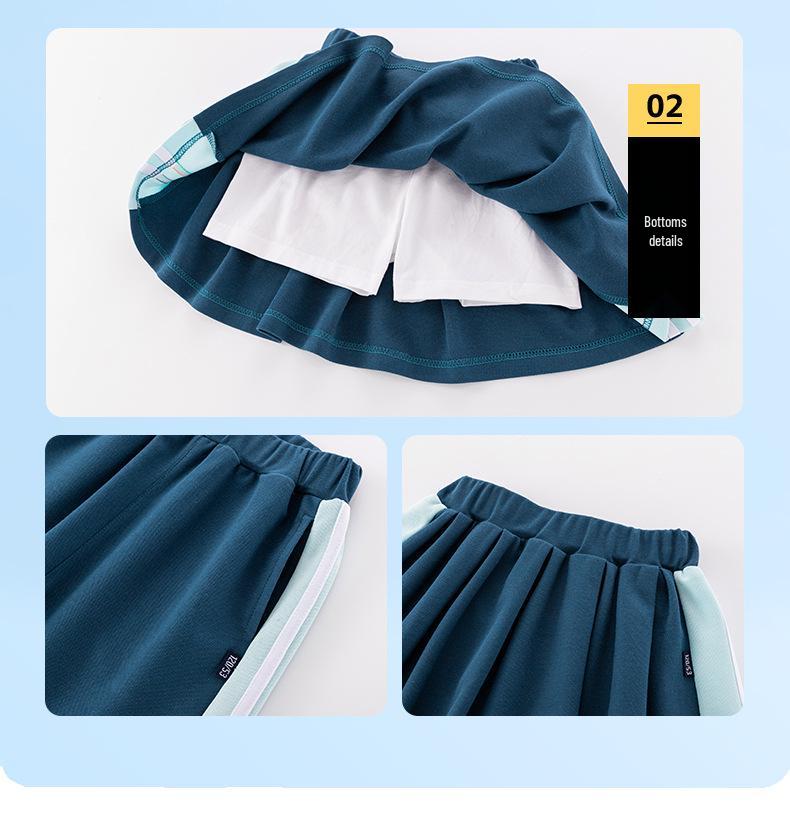 Dětská školní uniforma set: Letní třídílné a jarní/podzimní čtyřdílné varianty pro sport a nošení do třídy