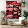 Rose Custom Your Name Wall Decor Tapestry Art For Pet Memorial Birthdaywedding Party Backdrop Family Gift