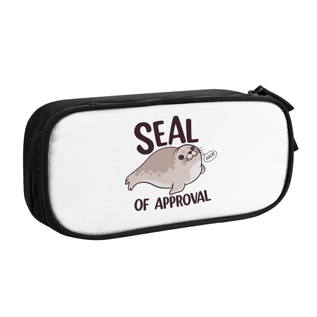 Seal Of Approval Neil the Seal Pencil Case Pen Box Bags Student Large Storage School Supplies Gifts Pencilcases