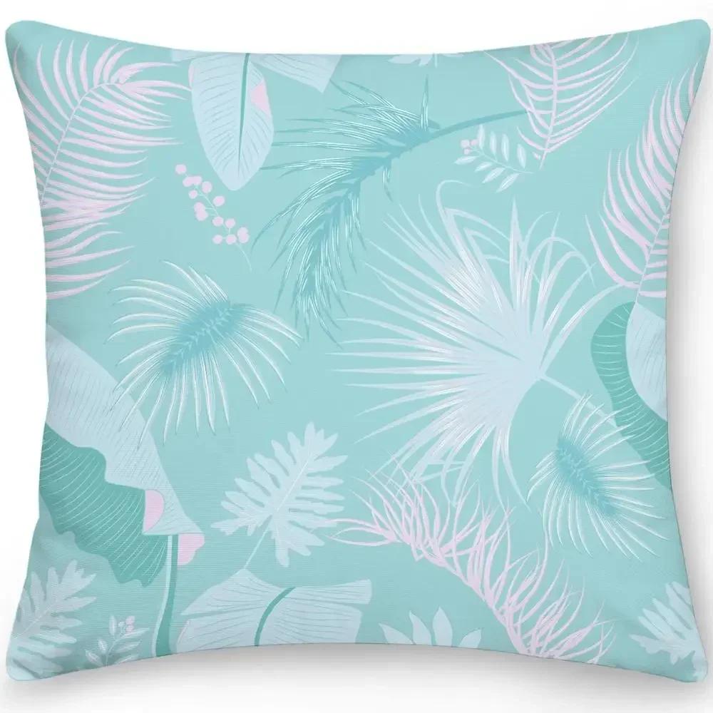 Cushion Cover Pillow Office Sofa Car Home Decor Double-sided Tropical Leaves Flower