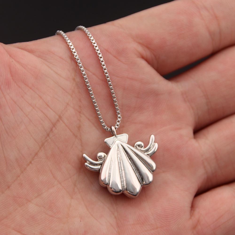 Colar Melody da Sereia Pingente de Desenho Animado Com Concha Multicolorida Para Fãs de Anime