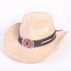 Popolare cappello western da cowboy in camoscio classico europeo e americano moda uomo e donna cappello da cowboy a forma di cuore di pesca stile LO