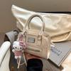 Niche Black Pillow Bag Women's New High-end Retro Commuter Portable Small Square Bag