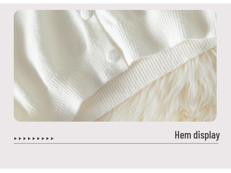 Elegant Lace Patchwork V-neck Knit Cardigan - Autumn Fashion for Women