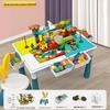 Large Particle Multifunctional Building Blocks Table for Early Education Games