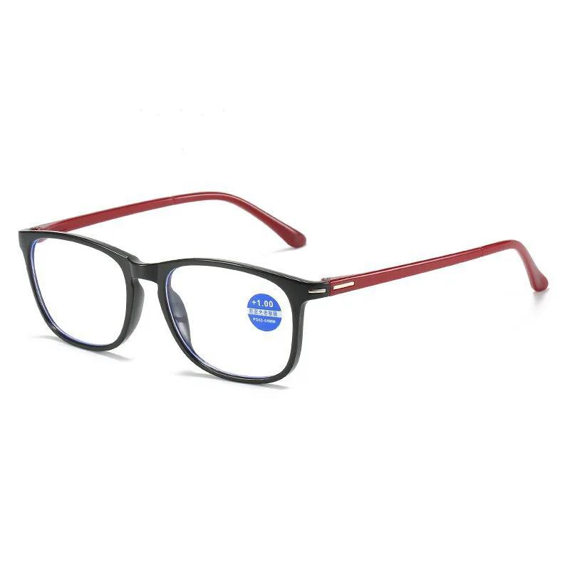Fashion Presbyopia Glasses Round Frame Anti Blue Light Reading Eyewear Diopter 0 To +4 0 For Men Women