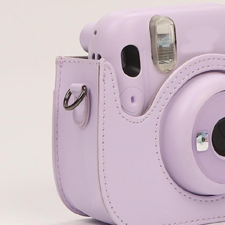 Lightweight Protective Case PU Leather Camera Case Wear Resistant Solid Color Protective with Shoulder Strap for Mini 12