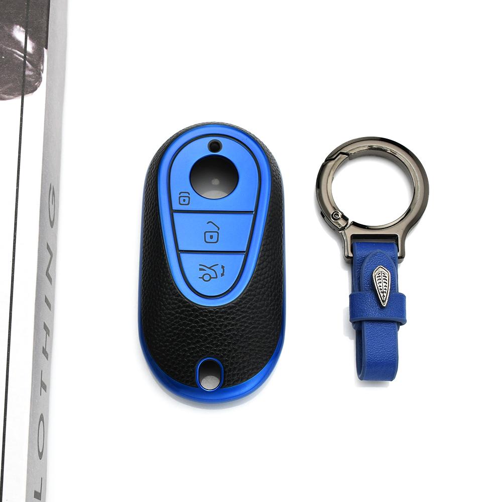 Auto Shell Fob Bag TPU Leather Car Key Case Cover for Mercedes Benz W223 W206 S350L S400L S450L S500L C260l C200l Glc300l E300l