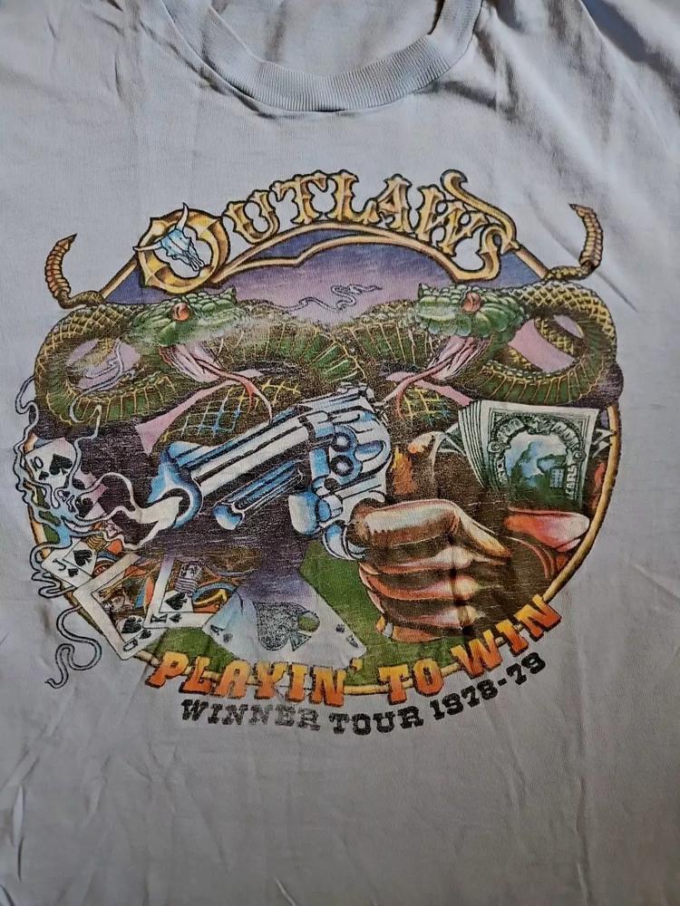 

The Outlaws Playin To Win Winner Tour Shirt Light Blue Unisex S-2345XL 1H0318 Unisex T-Shirt M
