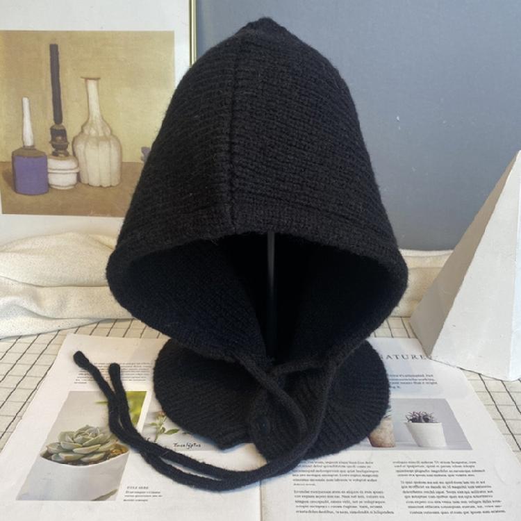 Adult Winter Beanies Hood Knit Balaclava Handmade Neck Protect Hat Casual Wear
