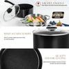 Nonstick 3 Quart Saucepan with Steamer Multipurpose Sauce Pan Small Milk Pasta Cooking Pot with Lid Induction Steam Pot Cookware