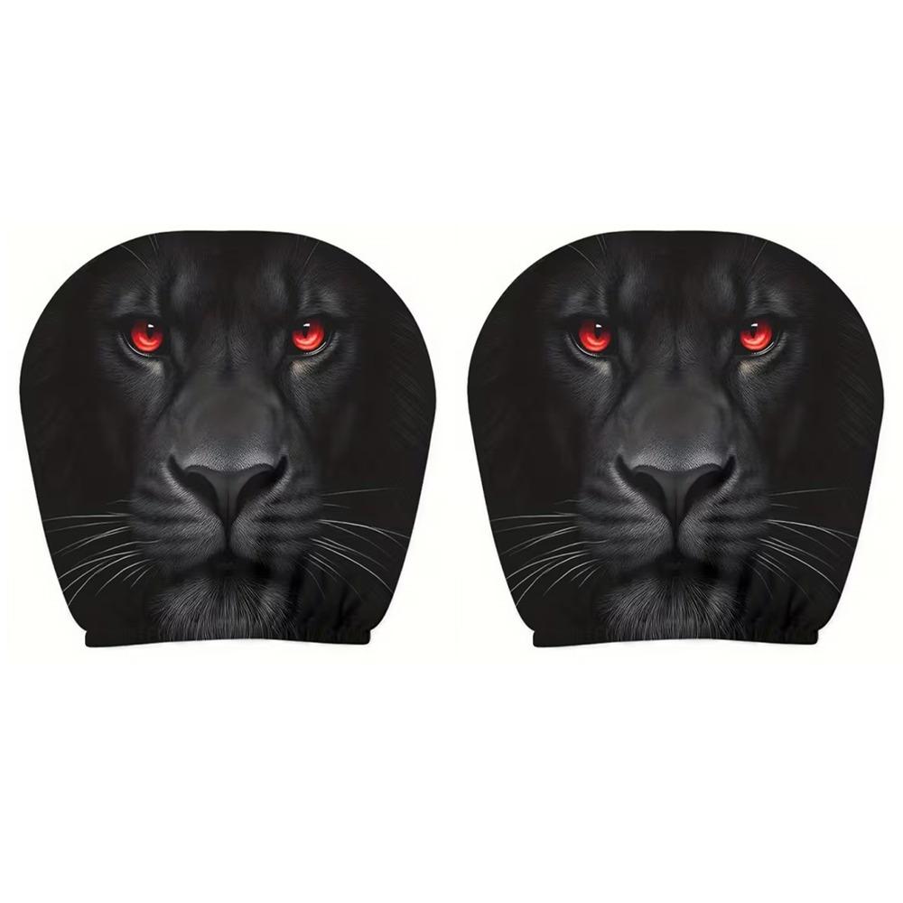 2Pcs Elastic Spooky Face Auto Headrest Sleeve Soft Comfortable Auto Headrest Wrap  Travel