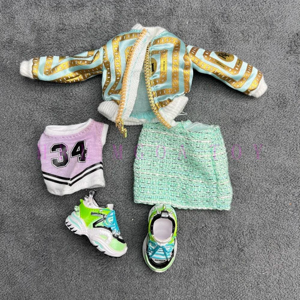 Original Multi Style Rainbow Middle School 28cm Doll Clothes and Shoes Set Fashion Dressing Girls' Holiday Gift Toys