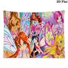 Winx Wall Tapestry Aesthetic Wall Hanging Printed Fabric Blanket Decorative Tapestries for Bedroom Living Room Home Decor