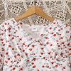 Sweet Dress for Girls, Autumn Children's Fashion Floral Long-sleeved Cinched Waist Dress