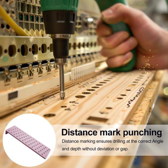 3D Printed Distance Mark Precise Positioning Heavy Duty 2-In-1 Multifunction Woodworking Projects Hole Punch Guide Marking Drilling Tool