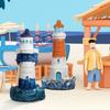 BESPORTBLE Mini Lighthouse Decoration Resin Mediterranean Lighthouse Figurine, Nautical Theme Decor Miniature for Landscaping