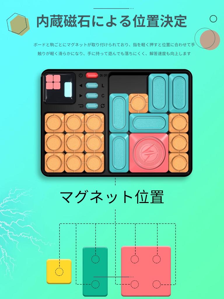 AAGWW Slide Puzzle, Mobile Game, Flip and Slide, Brain Training Puzzle, Electronic Educational Game, 500+ Levels, Magnetic Pieces,