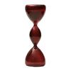 DYS 3-stufige bunte Glas-Sanduhr, Borosilikat-Ornament mit bernsteinfarbener weinroter Farbverlauf, gleichmäßiger Sandfluss, moderne minimalistische Dekoration für Zuhause