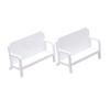 1 Stück Einfacher Weißer Bankstil Visitenkartenhalter Ständer Etui Modernes Sofa Namenskarte Desktop-Organizer Schulbüromaterial