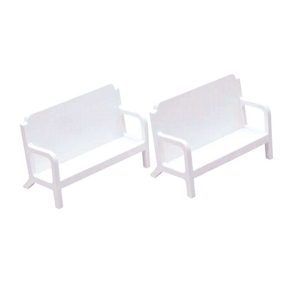 1 Stück Einfacher Weißer Bankstil Visitenkartenhalter Ständer Etui Modernes Sofa Namenskarte Desktop-Organizer Schulbüromaterial