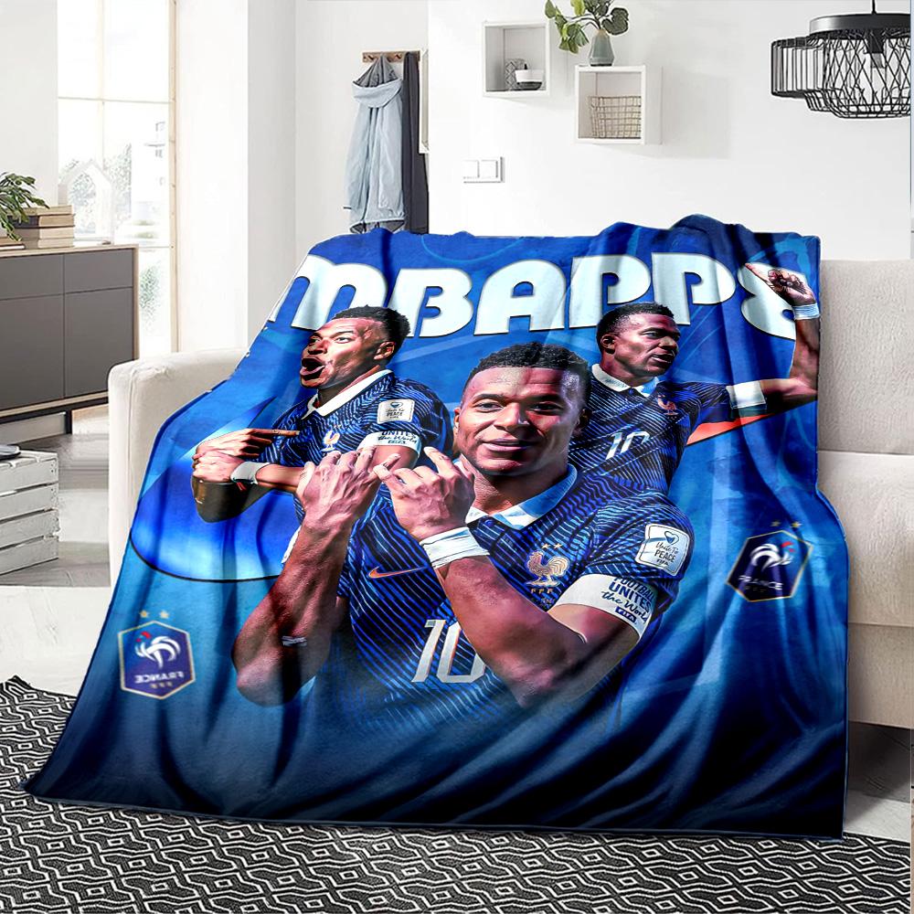 Star Player Kylian Mbappé Blanket Comfortable Great for Chair Bedding Couch for All Seasons Modern Perfect Gift for Relatives and Friends
