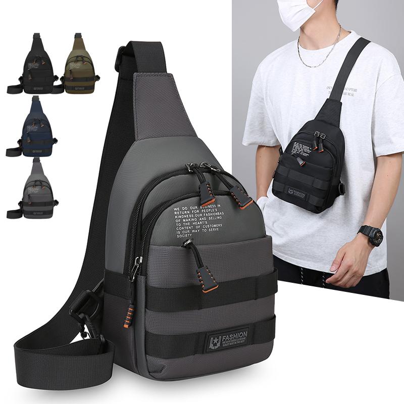 

Men s Outdoor Crossbody Bag Lightweight Shoulder Bag Business Commuter Chest Bag чорний