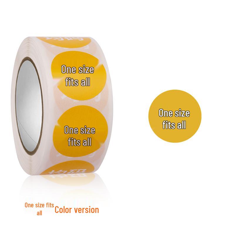 Self-Adhesive Round Size Stickers for Apparel & Footwear