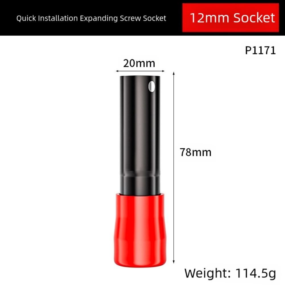 1pc Expansion Screw Socket 10-18mm Wheel Lock Nut Removal Socket Nut Extractor Flower Head Metal Wheel Nut Wrench Power Tools