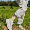 Jeju Geumoreum. Soft organic non-compression illustrated socks