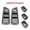 LHD RHD Car Carbon Fiber Window Lift Switch Panel Outer Cover Replacement For BMW 3 Series E90 E91 316 318 320 325 328i